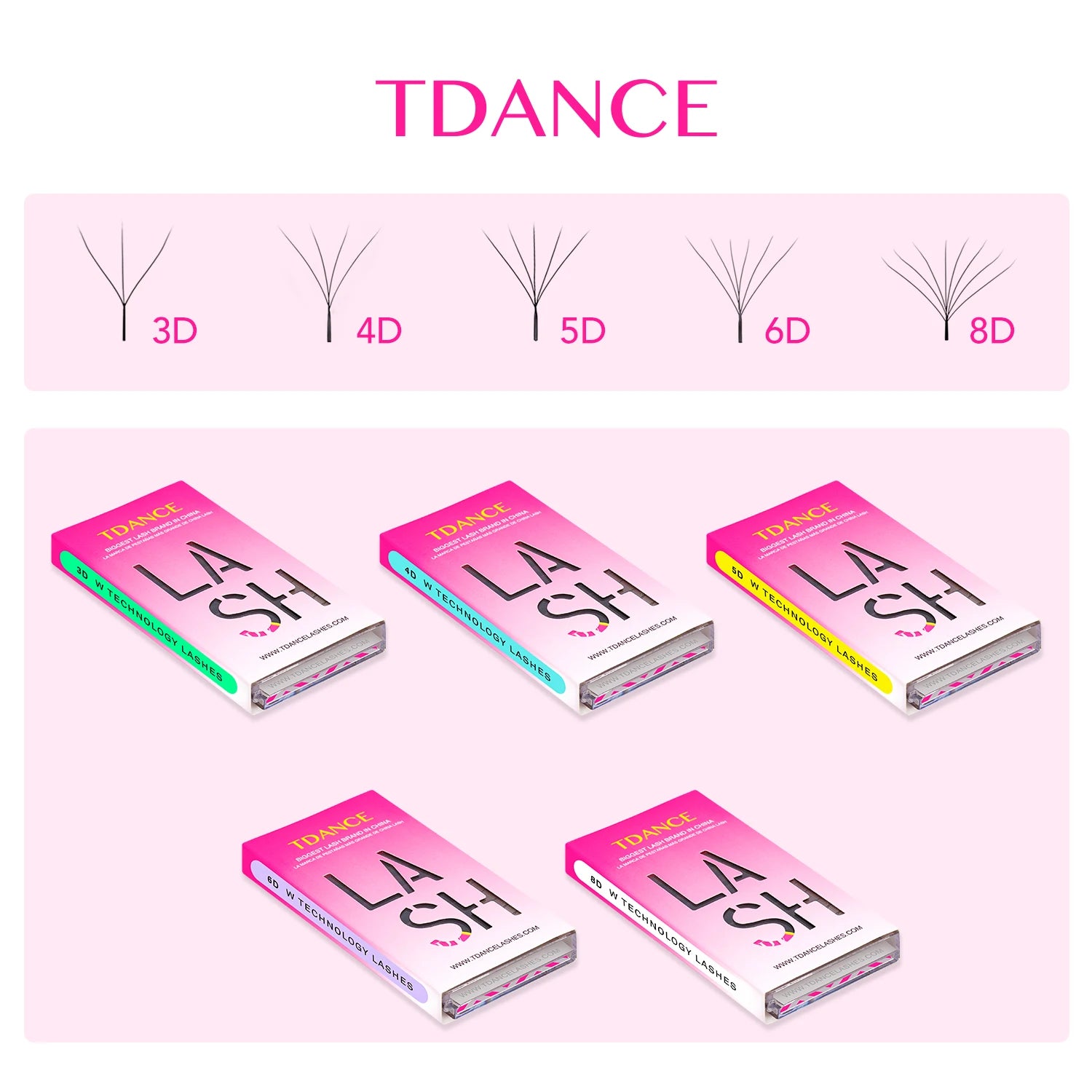 TDANCE 3D 4D 5D 6D Premade Fans Eyelash Extension W Style Faux Mink Natural Soft Bloom Lash Automatic Flowering Volume Eyelashes