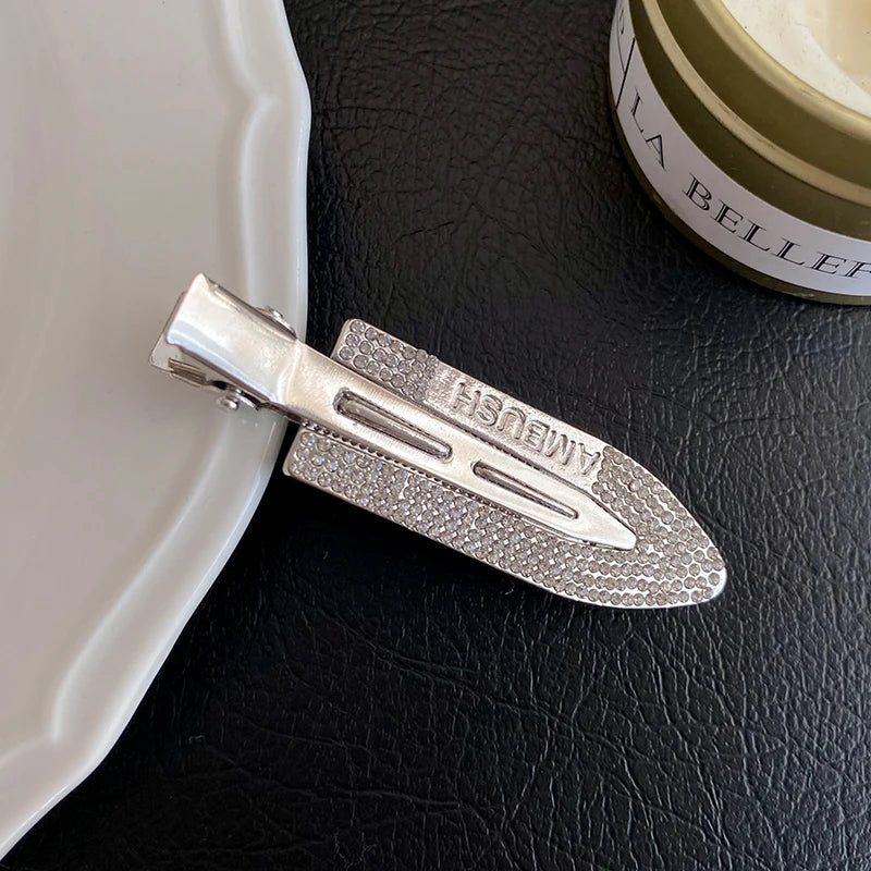 Hair Clips Side Bangs Fix Fringe Barrette Wash Face Clips Gold Silver Shining Crystal No Bend Seamless Women Girls Styling Tools