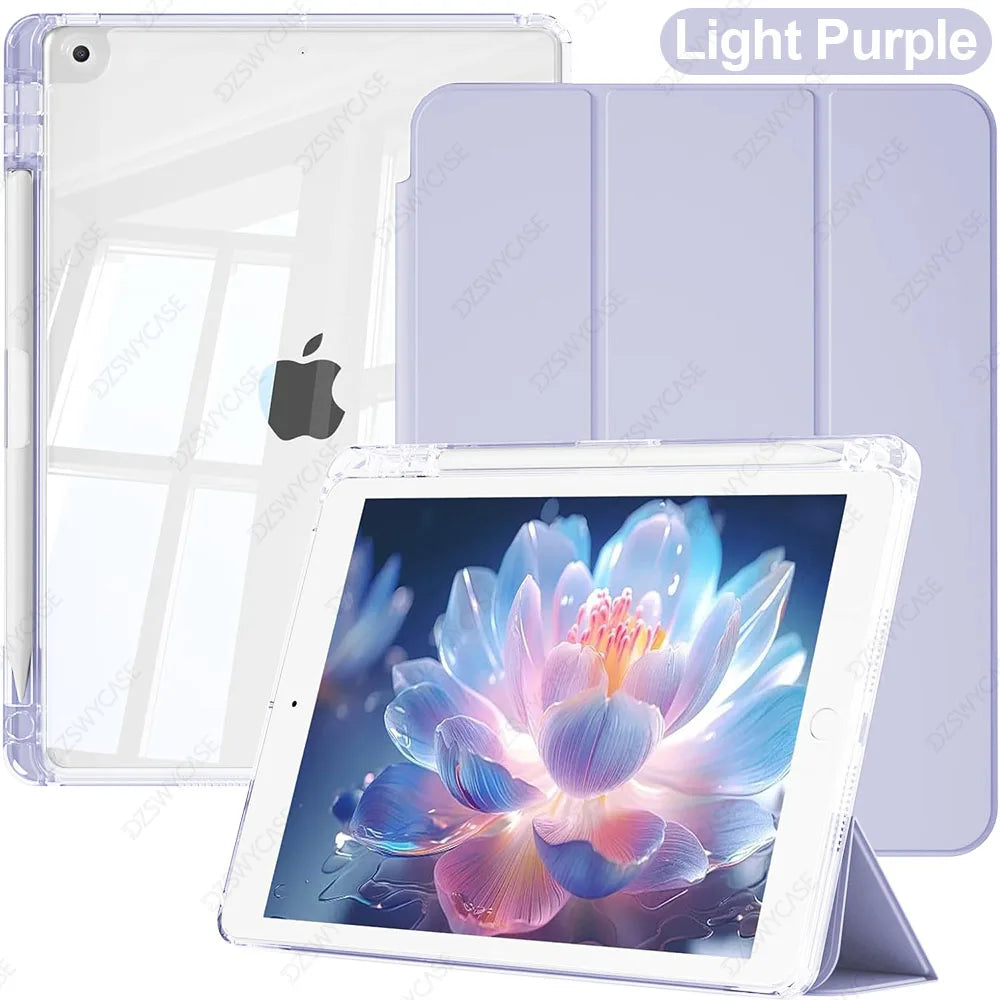 For iPad 9th/8th/7th Generation 10.2 Case (2021/2020/2019) iPad 10.2-Inch Case with Pencil Holder Sleep/Wake Protective Cover