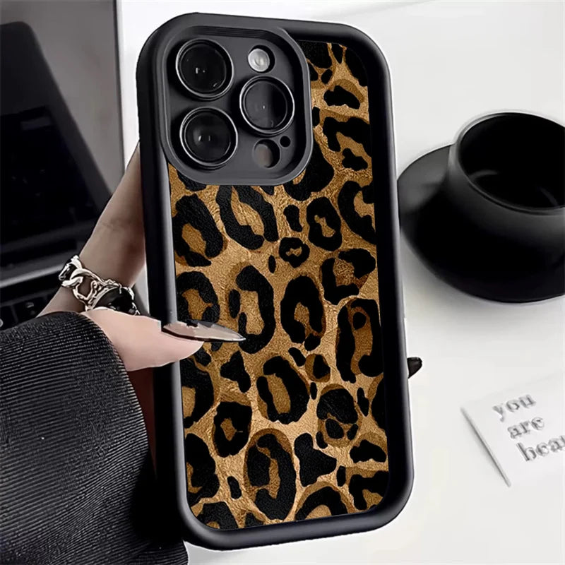 Leopard Print Graphic Silicone Phone Case For Xiaomi Redmi Note 14 13 12 Pro Plus 12S 11S 11 Redmi 12 13C Shockproof Soft Cover