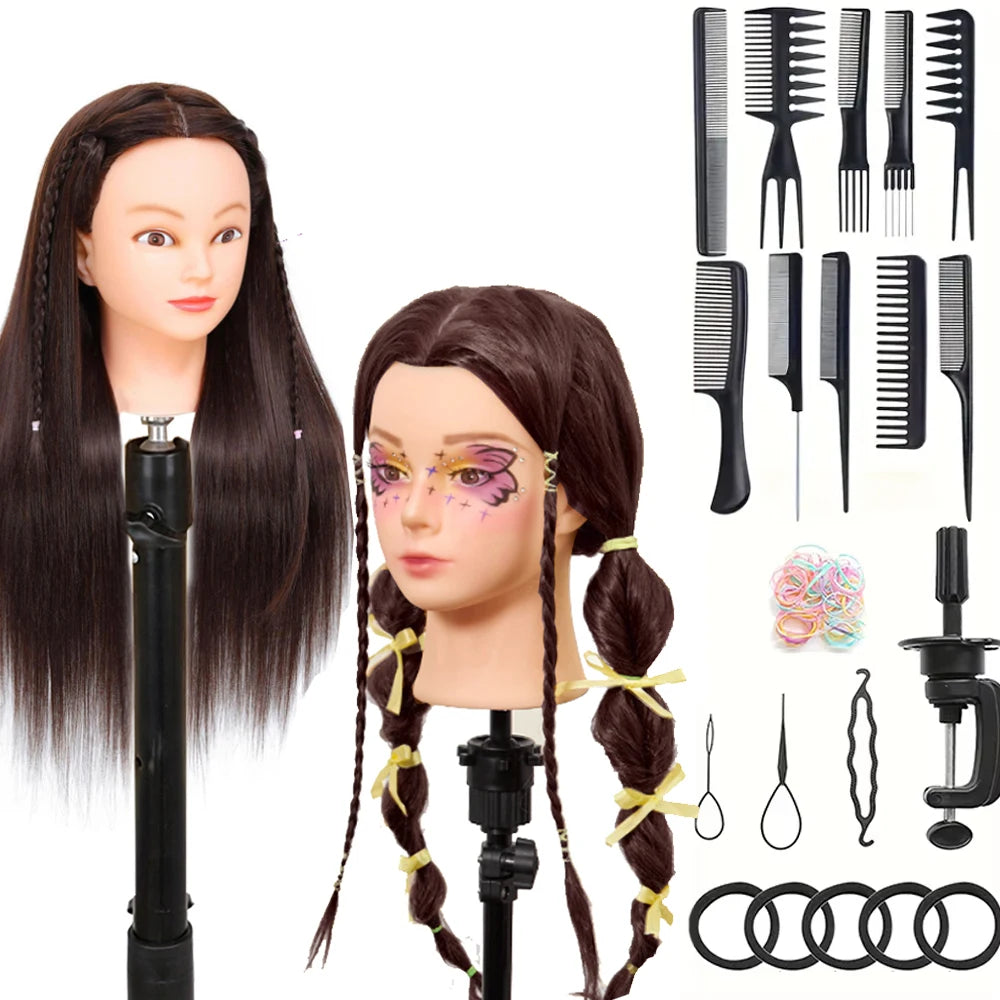 Wholesale Multiple Mannequin Head Training Head Manikin Cosmetology Doll Head for Hairdresser Practice Braiding Hair Styling