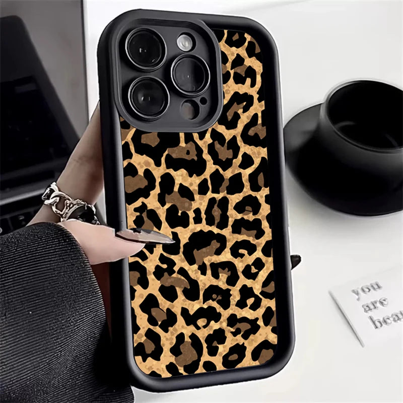 Leopard Print Graphic Silicone Phone Case For Xiaomi Redmi Note 14 13 12 Pro Plus 12S 11S 11 Redmi 12 13C Shockproof Soft Cover