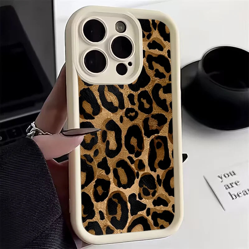 Leopard Print Graphic Silicone Phone Case For Xiaomi Redmi Note 14 13 12 Pro Plus 12S 11S 11 Redmi 12 13C Shockproof Soft Cover