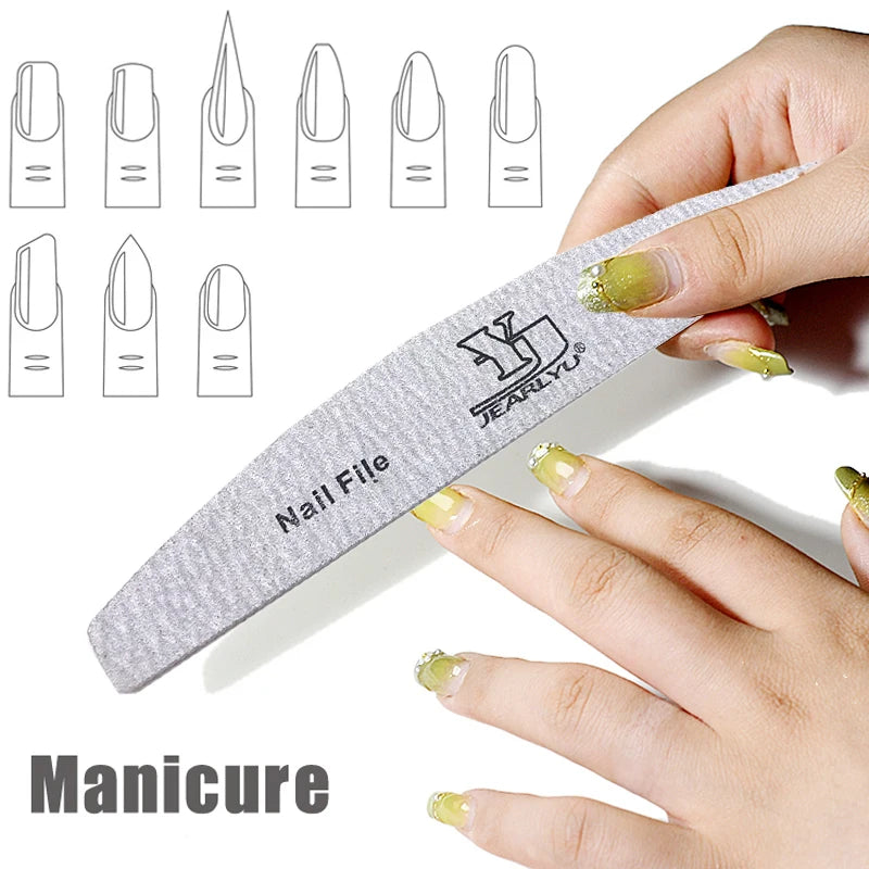 5/25Pcs/Lot Nail File Mix Color 80/100/150/180/240 Grit Professional Sandpaper Cuticle Remover Buffer Files Manicure Tool Set