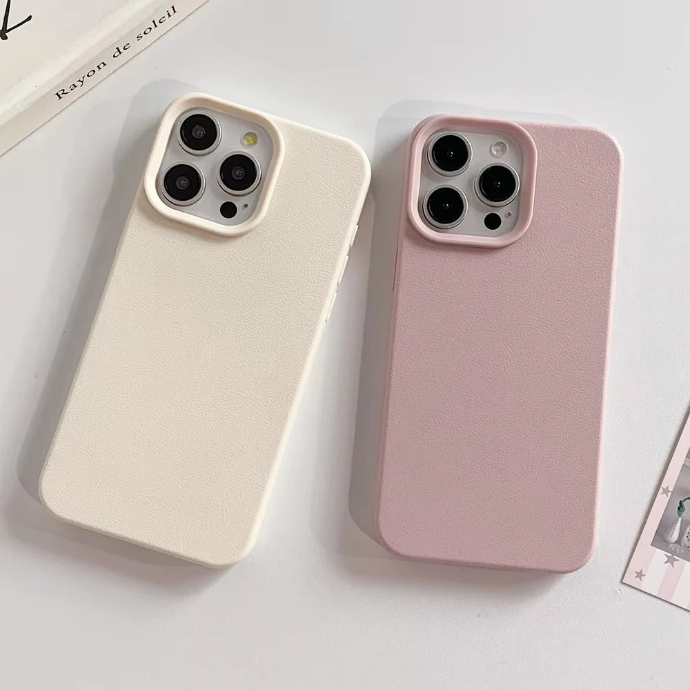 Fashion Liquid Silicone Leather Soft Phone Cases For iPhone 16 15 14 13 12 11 Pro Max 14 Plus Soft Shockproof Bumper Back Cover