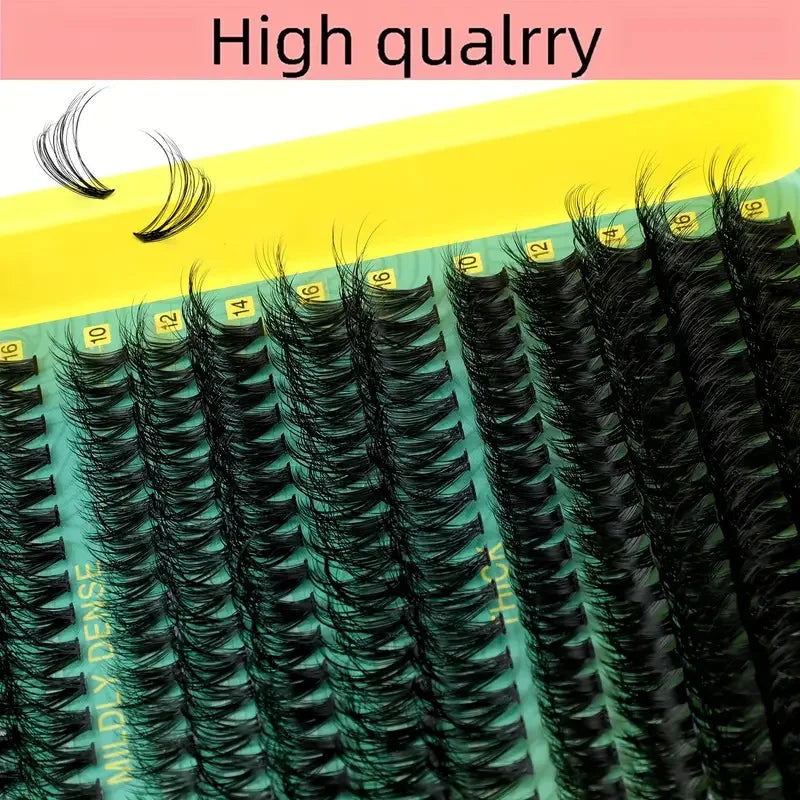 Cloison Lash Clusters 30D + 40D + 50D - 300 pieces of eyelash clusters 10 - 18mm D curly clusters - thick eyelash clusters