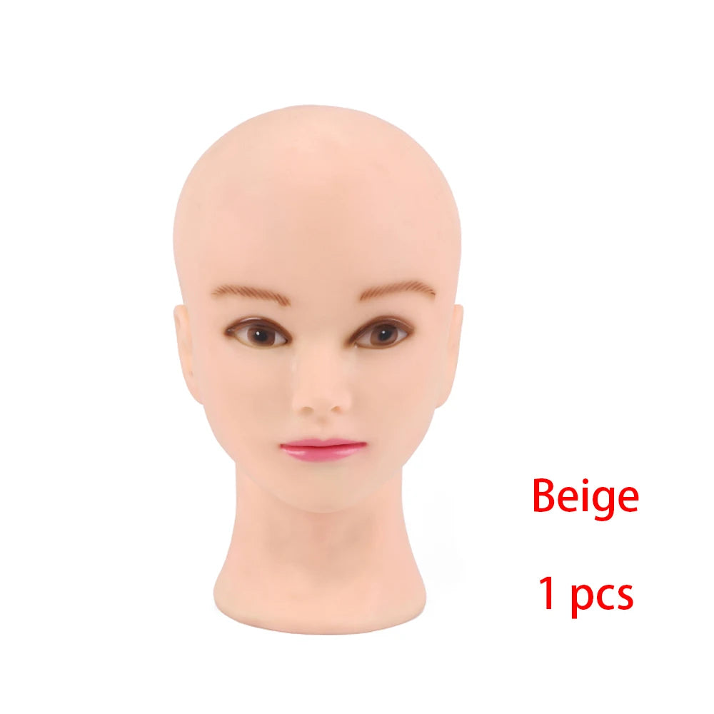 Training Mannequin Head Canvas Head With Mount Hole For Dly Wig Making Display Styling Metal Foldable Wig Head Stand Tripod