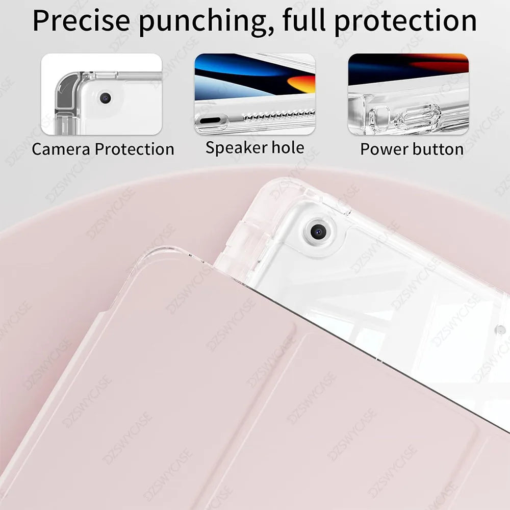 For iPad 9th/8th/7th Generation 10.2 Case (2021/2020/2019) iPad 10.2-Inch Case with Pencil Holder Sleep/Wake Protective Cover