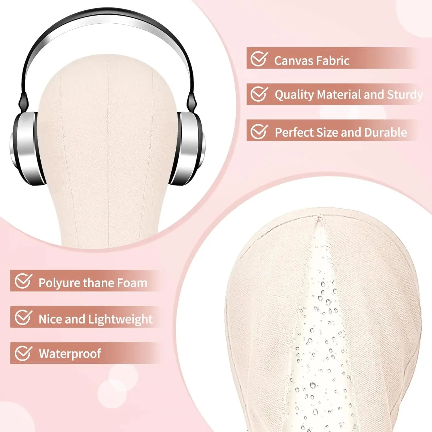 22'' Wig Mannequin Head With Tall Wig Stand Tripod for Wigs,Wig Stand with Head for Hair Styling Practice Display Wigs Making