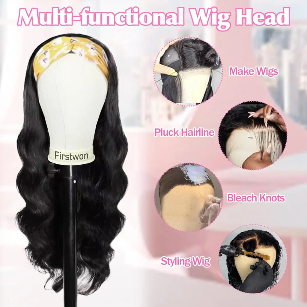 22'' Wig Mannequin Head With Tall Wig Stand Tripod for Wigs,Wig Stand with Head for Hair Styling Practice Display Wigs Making