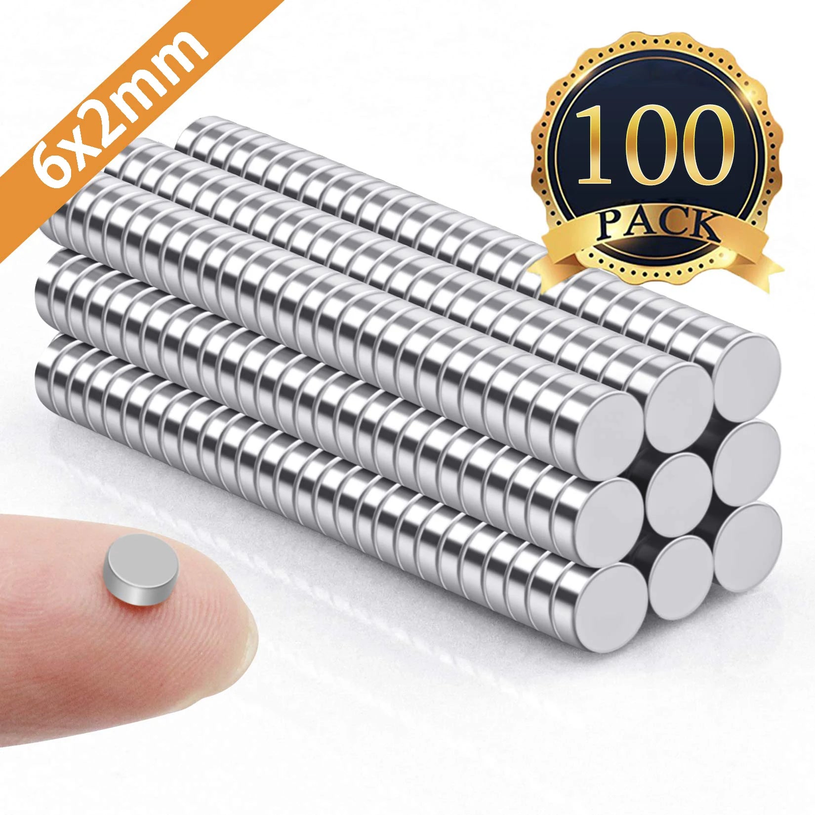 50/100/200 Piece Super Powerful Magnets Strong Disc Magnets for Fridge, DIY, Building, Scientific, Craft, Education