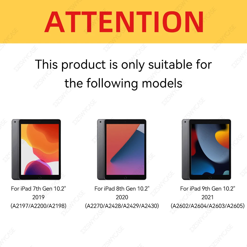 For iPad 9th/8th/7th Generation 10.2 Case (2021/2020/2019) iPad 10.2-Inch Case with Pencil Holder Sleep/Wake Protective Cover