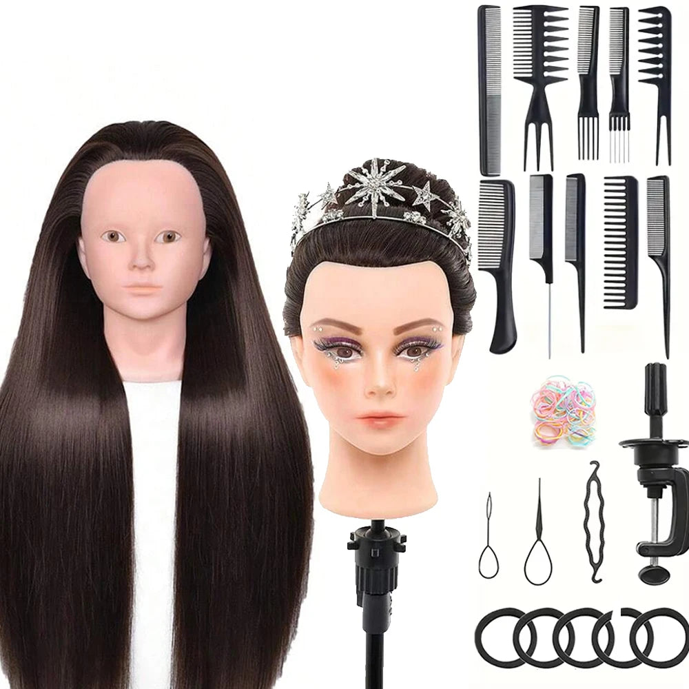 Wholesale Multiple Mannequin Head Training Head Manikin Cosmetology Doll Head for Hairdresser Practice Braiding Hair Styling
