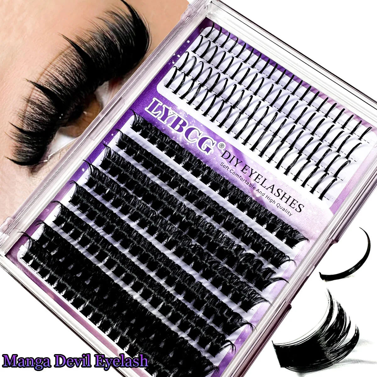 Lash Clusters 100D Lash Spikes Eyelash Clusters Volume Individual Lashes DIY Spiky Lash Extension Mega Cluster Eyelash Extension