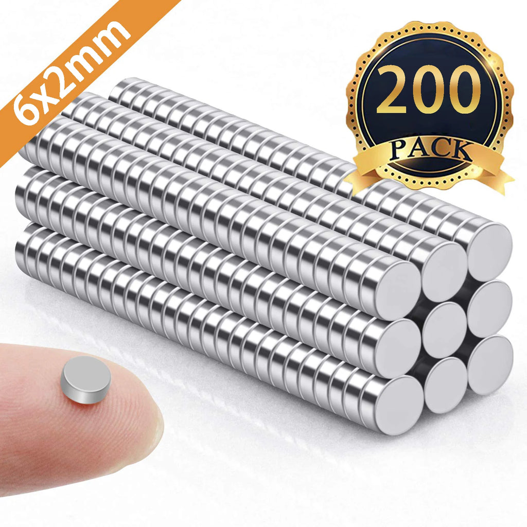50/100/200 Piece Super Powerful Magnets Strong Disc Magnets for Fridge, DIY, Building, Scientific, Craft, Education