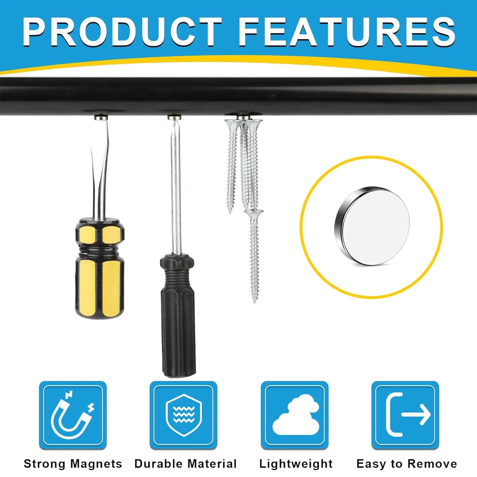 50/100/200 Piece Super Powerful Magnets Strong Disc Magnets for Fridge, DIY, Building, Scientific, Craft, Education