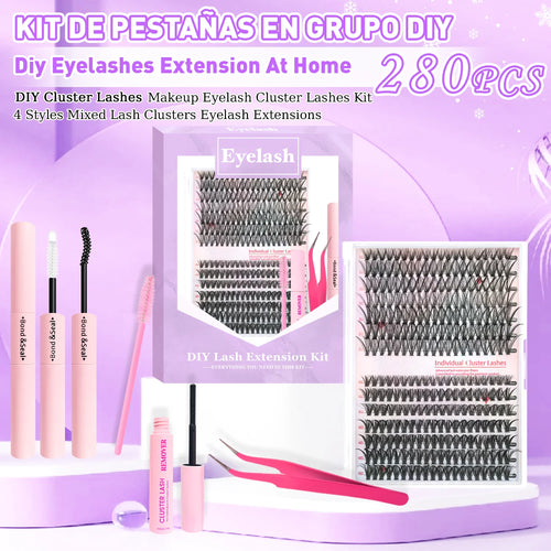30D 40D Eyelash Clusters Kit Thick Individual Lashes Lash Bond And Seal And Remover Faux Mink Lashes Eyelash Extension DIY
