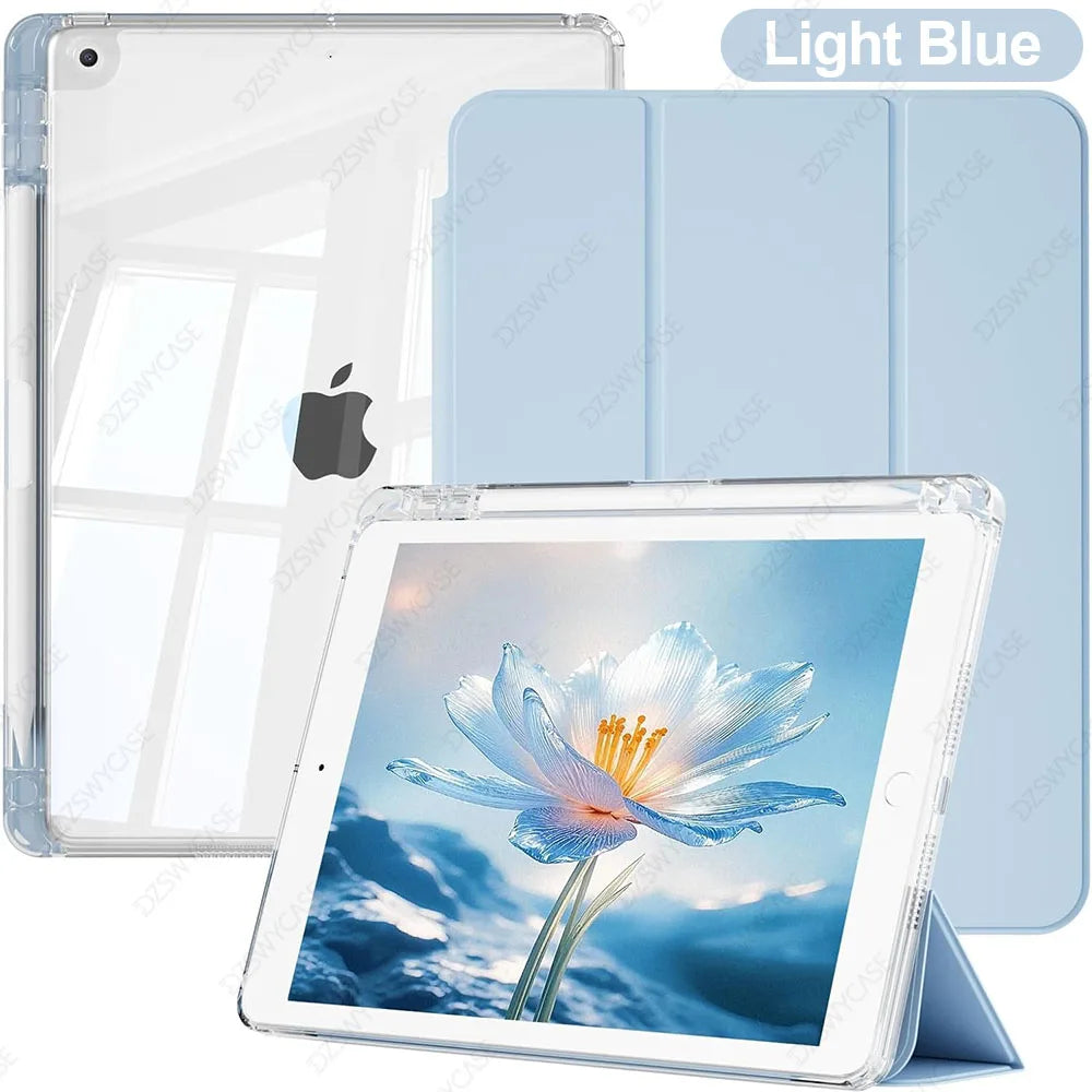 For iPad 9th/8th/7th Generation 10.2 Case (2021/2020/2019) iPad 10.2-Inch Case with Pencil Holder Sleep/Wake Protective Cover