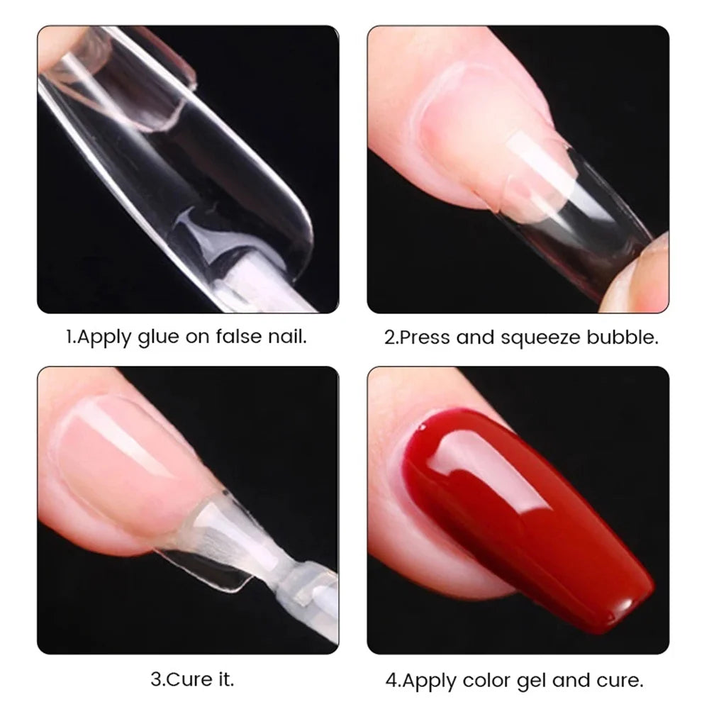 550pcs Soft Gel Nail Tips Medium Short Almond Coffin Full Cover Matte Extension Tool Acrylic Press on Nail French Manicure Decor