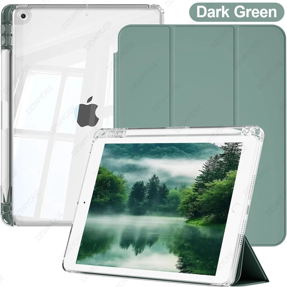 For iPad 9th/8th/7th Generation 10.2 Case (2021/2020/2019) iPad 10.2-Inch Case with Pencil Holder Sleep/Wake Protective Cover