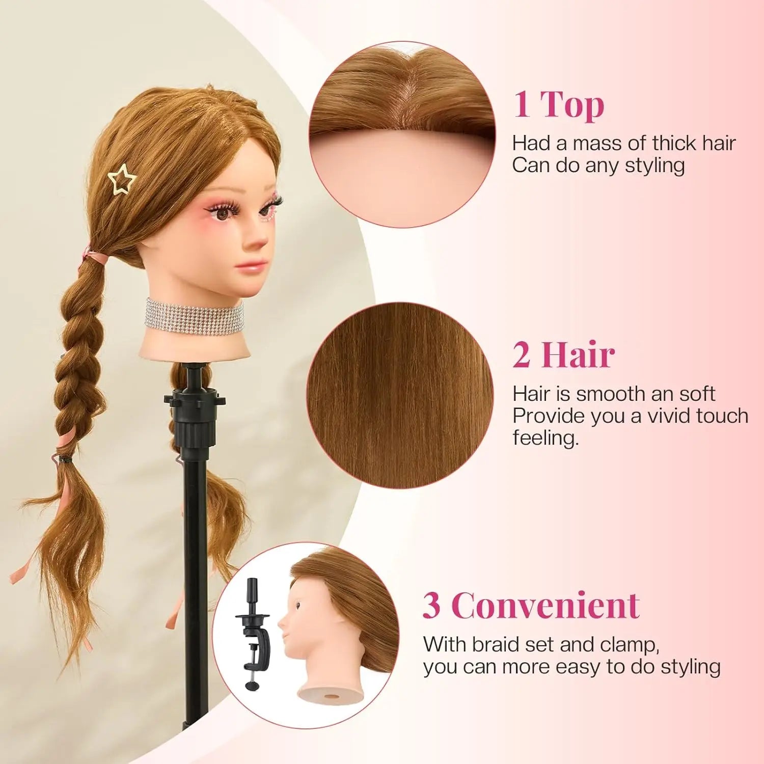 Wholesale Multiple Mannequin Head Training Head Manikin Cosmetology Doll Head for Hairdresser Practice Braiding Hair Styling