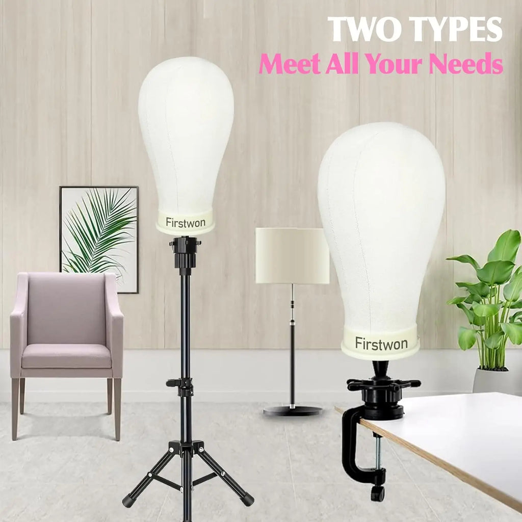 22'' Wig Mannequin Head With Tall Wig Stand Tripod for Wigs,Wig Stand with Head for Hair Styling Practice Display Wigs Making