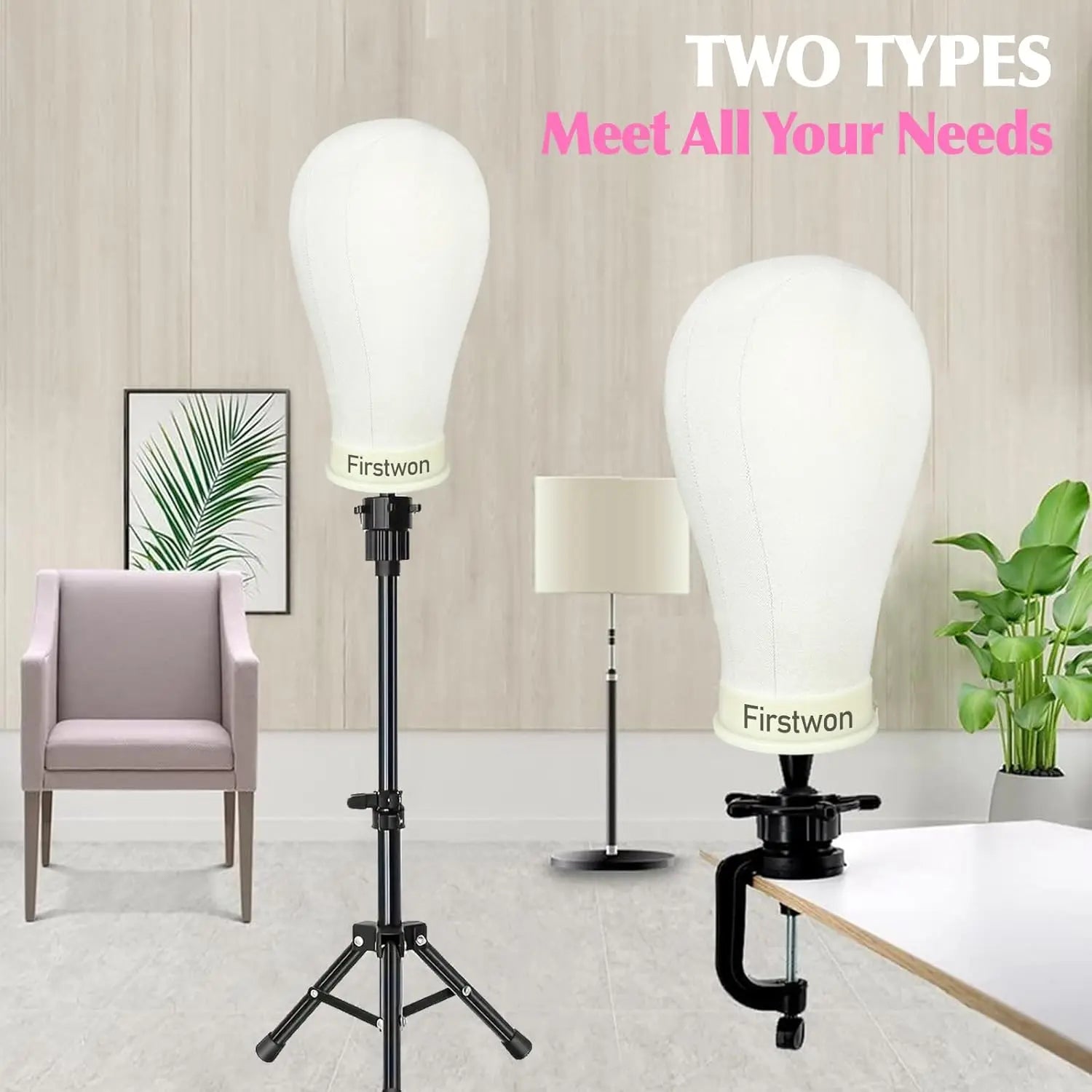 22'' Wig Mannequin Head With Tall Wig Stand Tripod for Wigs,Wig Stand with Head for Hair Styling Practice Display Wigs Making