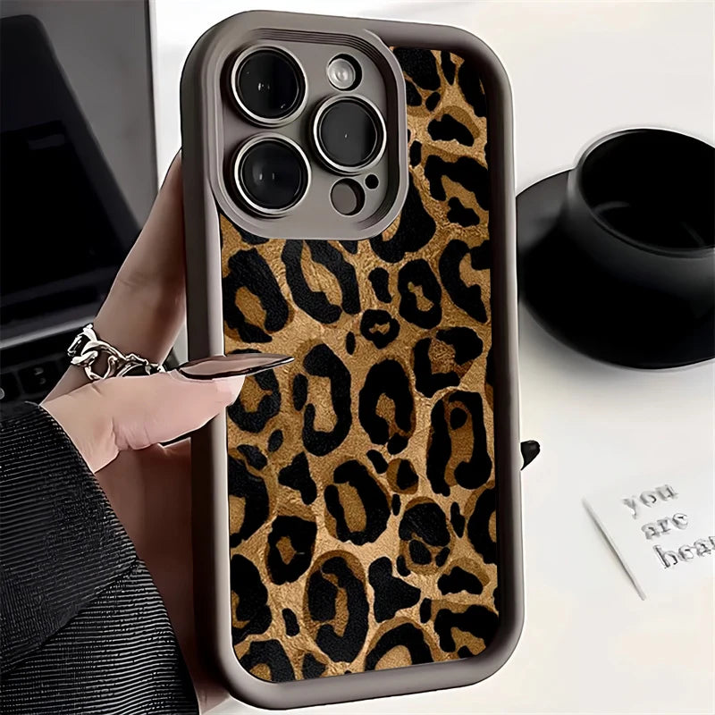 Leopard Print Graphic Silicone Phone Case For Xiaomi Redmi Note 14 13 12 Pro Plus 12S 11S 11 Redmi 12 13C Shockproof Soft Cover